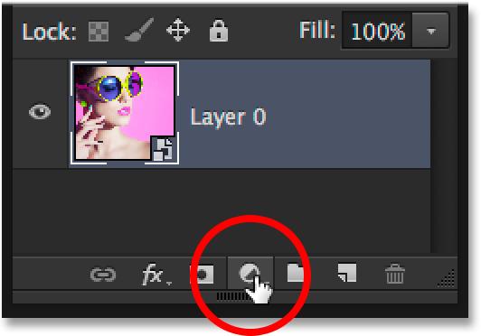 Nothing will happen to the image, but if we look again in the Layers panel, we see that a small Smart Object icon now appears in the lower right of the
