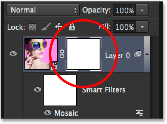 Step 13: Add A Layer Mask To Layer 0 Back in the main image document, with Layer 0 selected, click on the Layer Mask icon at the bottom of the