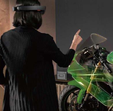 Augmented reality lets designers visualize parts like the motorcycle cladding, fuel-tank cover, and seat THE MORE From virtual service manuals to holograms you can touch, augmented reality could