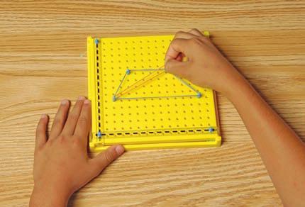 Have students slide the x-axis of the XY Coordinate Pegboard to the bottom of the board and the y-axis to the left edge and secure the axes with pegs.