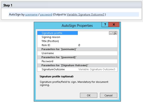 DocuSign Signature Appliance SharePoint Connector Guide 73 Configuring an AutoSign Custom Action in SharePoint Designer The AutoSign action provides digital signature functionality without user