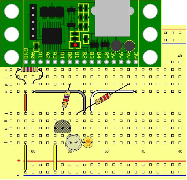 Experiment - 5 Ambient Canceling Light Sensor This experiment uses the layout built in Experiment 4 and adds to the design by creating a light sensor that measures and cancels out the background