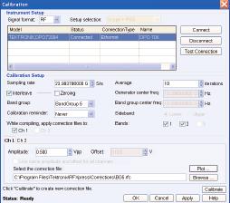 Application Note Figure 12. Warning message. Figure 11. Calibration dialog. Procedure to Generate the Correction File 1. In RFXpress, select WiMedia Application.