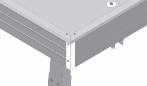 Leveling 2. Adjust Inner Post to level the Deluxe Front Header. 3. Secure with four (4) #12 x 3/4 Self Drilling Screws. Adjust Place Carpenter s Level against underside of Deluxe Front Header.