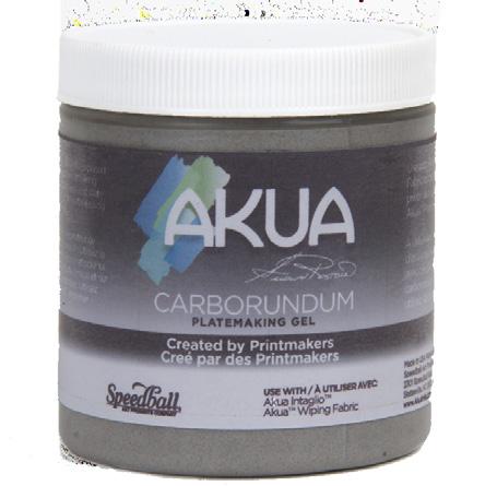 AKUA CARBORUNDUM GEL The Akua Carborundum Gel for platemaking is used to create collagraph printmaking plates.