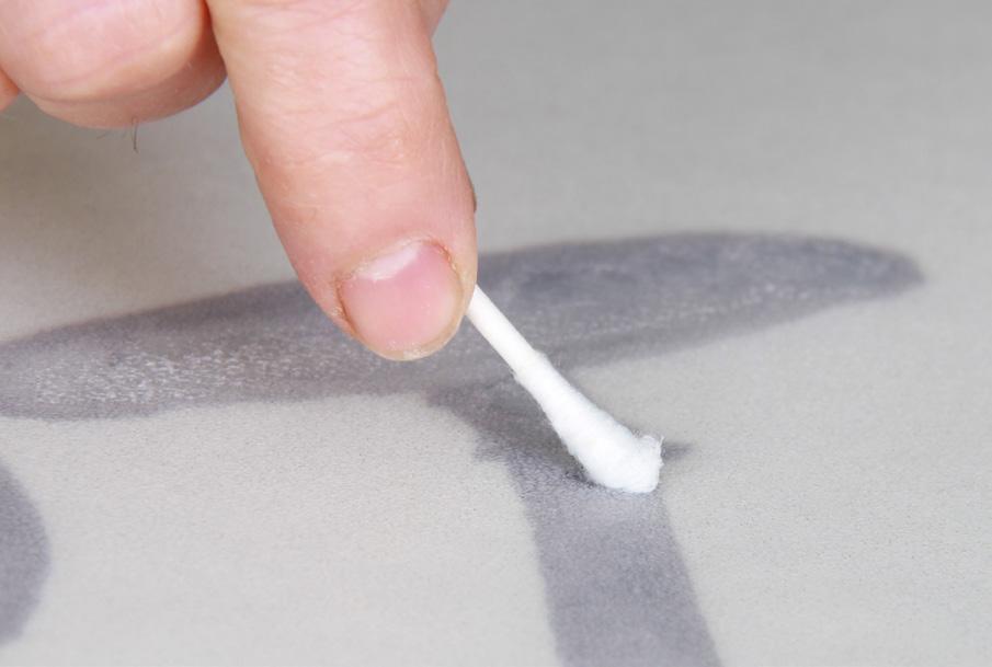 Cotton swabs can be used to create small, soft marks and tonal