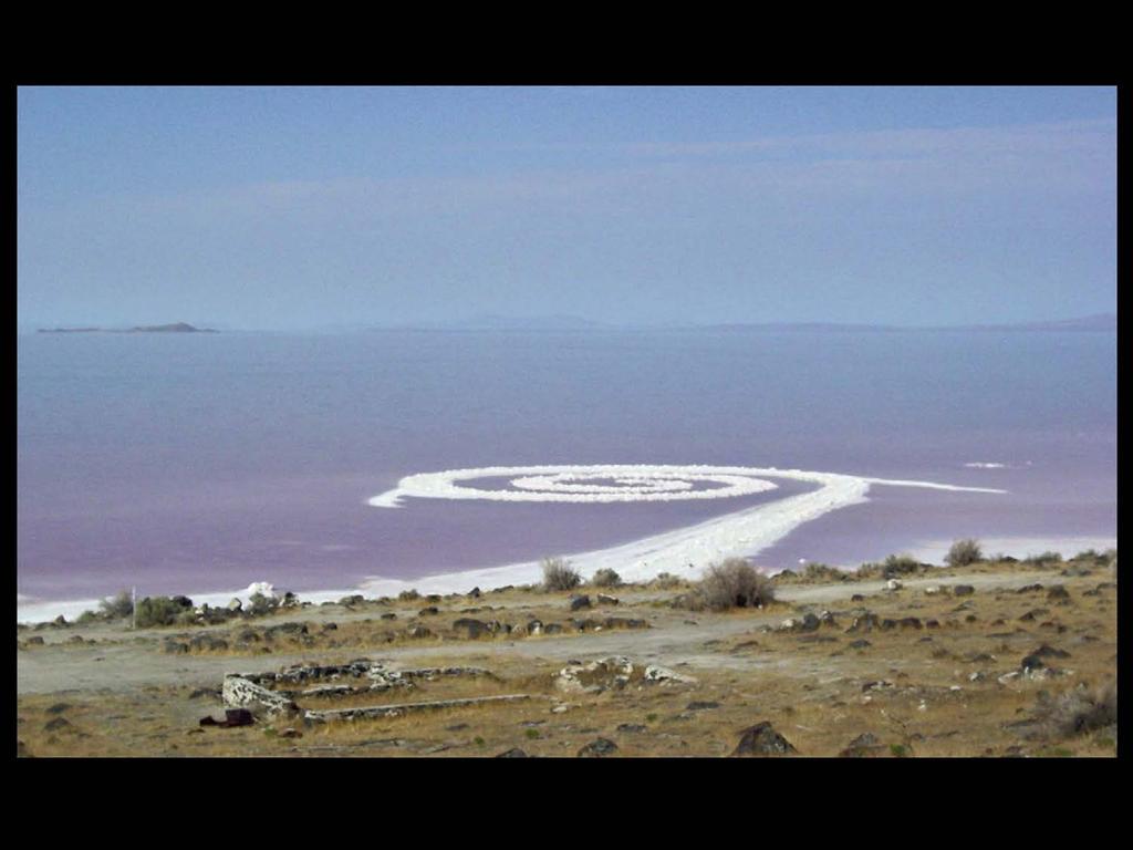 Robert Smithson. Spiral Jetty, as it appeared in August 2003.
