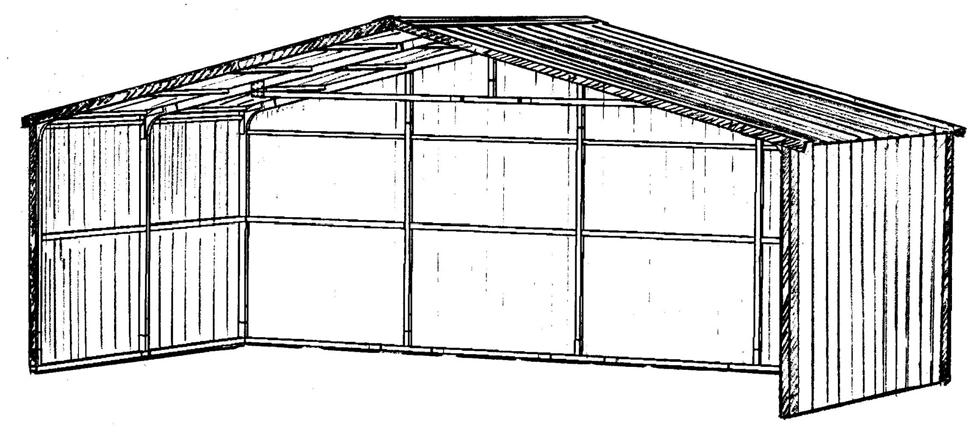 INSTALLATION INSTRUCTIONS LS-24 24 X 12-2 X 7 1/2 FRAME ACTUAL FRAME BASE SIZE: 24 X 12-2 LOAFING SHED Our unique assembly process quickly transforms the