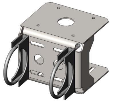 included) U-bolts for horizontal rail