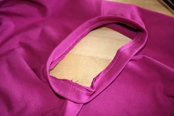 Then sew shoulder seam with an overlock stitch.