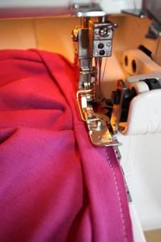 Then sew again with an overlock stitch or your Overlock machine.