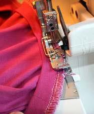 and stick the needle through the fabric using your hand wheel like using
