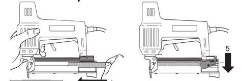 DRIVING FASTENERS Hold the tool firmly against the surface being fastened as in Fig. 2.