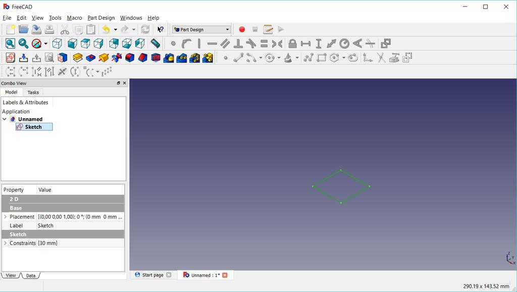 STEP 7. We will use this square to create rest of our cube. Hit 0 on the keyboard to switch to the axonometric view.