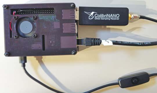 Figure 3 The ColibriNANO and Raspberry Pi 3 set up for remote server operation.