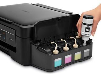 Ultra-low cost Say goodbye to ink cartridges The star of the ET-4550 is its newly designed integrated ultra-high-capacity ink tank system, which completely does away with the need for ink cartridges.