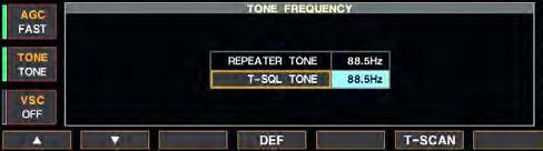 RECEIVE AND TRANSMIT 4 Tone squelch operation The tone squelch opens only when receiving a signal containing a matching subaudible tone.