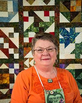 She became interested in quilting after retirement and needing a new hobby.
