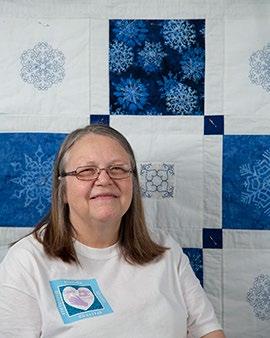 She started in quilting after she retired. A close friend had offered to teach her and she accepted.