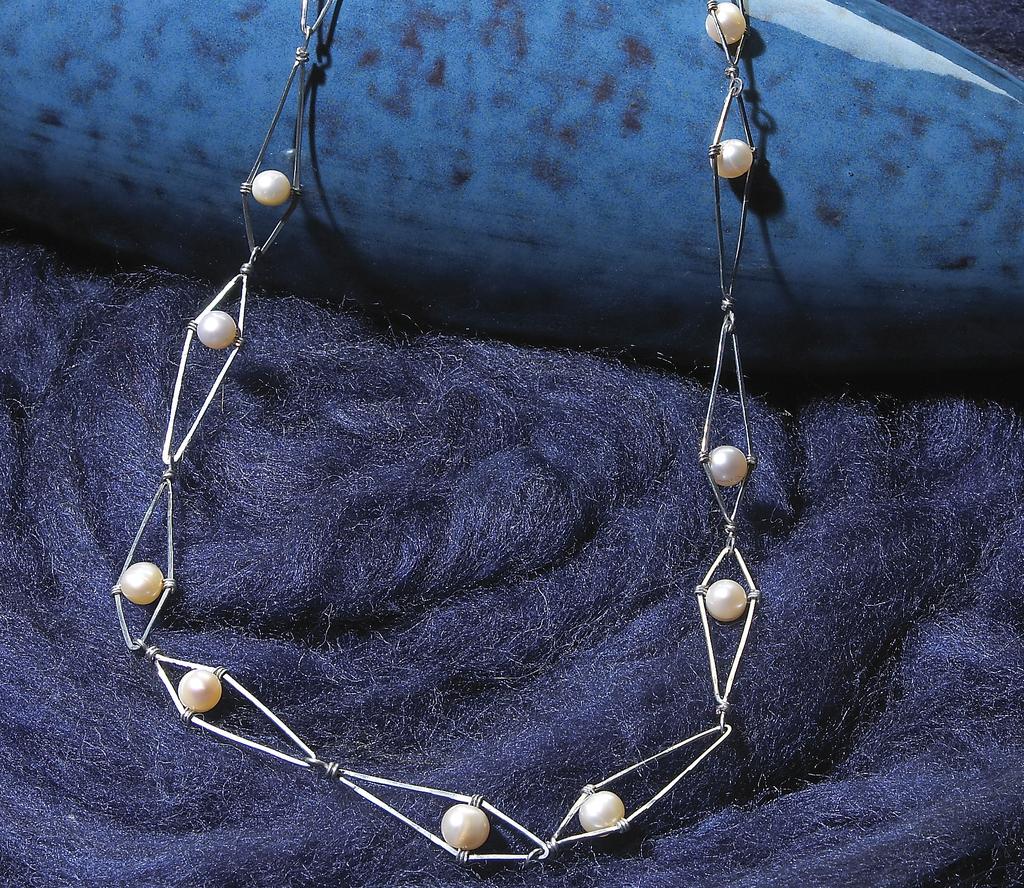 beginner wirework FINISH 4 LINKS IN ONE EVENING Pearls Wire and on Any Budget Make a Grade A necklace no matter the grade of your pearls. by Cynthia B.