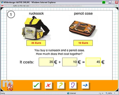 If the price the child assigns is outside this price range, the programme will ask the child to choose a price within the range.