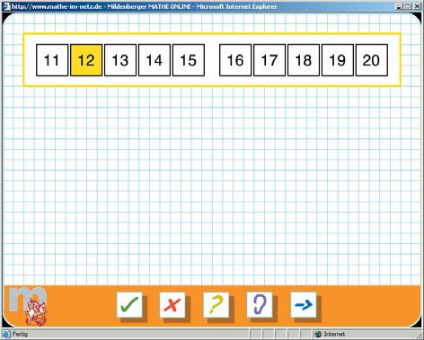 Calculating with the 20 chart Exercise 2 Solving subtraction sums above 10 using the 20 chart Tip: Click on the tiles to make them appear or disappear.