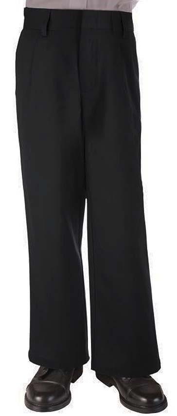 Young Men s Twill Pant A wardrobe staple in an easy-care cotton/ polyester blend. Hook-and-eye closure. Item Pleated Sizes Price 1006Y 31, 32, 33, 34, 36, 38 19.98 1326Y 31, 32, 33, 34, 36, 38 21.