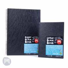 use with metallic and fluorescent markers, pastels and A variety of different media can be used. pencils. 10 pages per black and white section. Double spiral bound - pages are more secure.