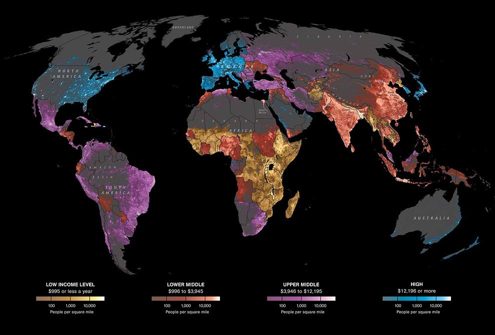 Slide / Slide / Click for National Geographic Web Site To calculate population density: Find the