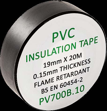 Sleeving, Tapes & Fixings GENERAL PURPOSE PVC TAPE (ADHESIVE) General purpose self adhesive PVC insulation