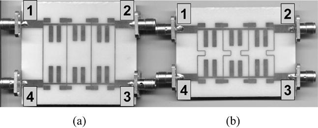 708 IEEE TRANSACTIONS ON MICROWAVE THEORY AND TECHNIQUES, VOL. 54, NO. 2, FEBRUARY 2006 Fig. 7. Fabricated hybrids. (a) Type A: each open-stub is rearranged for size reduction.