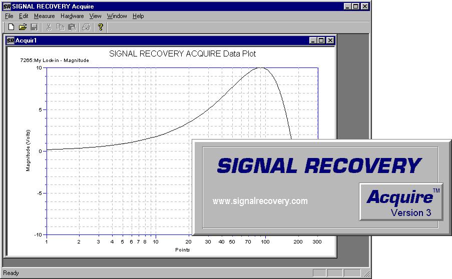 SRInstComms Software (see page 58) Control up to ten SIGNAL RECOVERY instruments directly from Visual Basic, Visual C++, LabVIEW, Visual Basic for Applications (included in Word, Excel, Outlook,