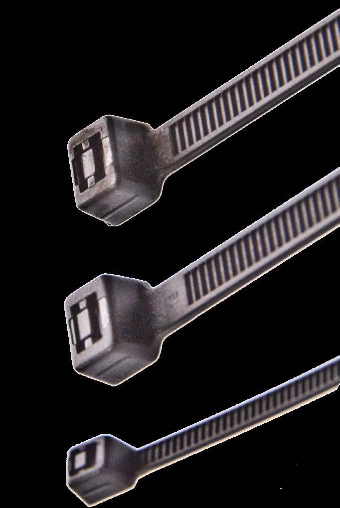 Specialist cable ties Outside serrated cable ties Our range of outside serrated cable ties offer high tensile strengths, low insertion forces and a smooth surface to the cable insulation for