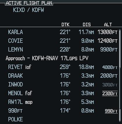 STOP NAVIGATING A FLIGHT PLAN 1) Press the FPL Key to display the Active Flight Plan Page. 2) Press the MENU Key to display the Page Menu Window.