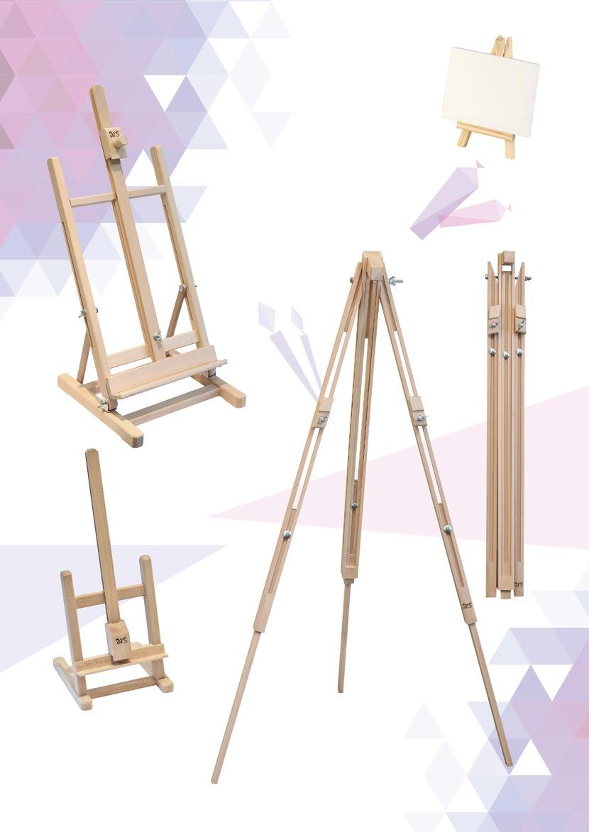Easels MINI WOODEN EASEL WITH CANVAS 14.5x12.5x0.