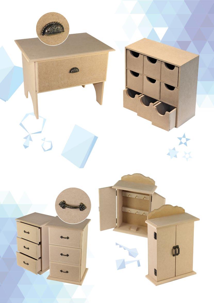 Miniature furniture MDF NIGHTSTAND 40x30x30.5 cm SKU: 9804303 barcode: 8606108043035 MDF CABINET WITH 9 DRAWERS 25.5x25.
