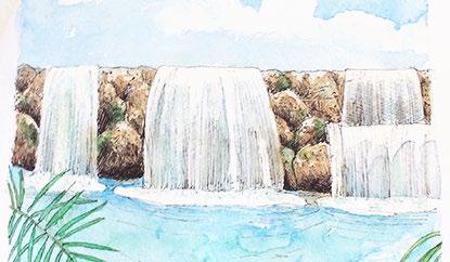 HOW TO DRAW A CASCADING WATERFALL As we ve already discussed, rendering water, in any form, is a difficult skill to master. Waterfalls are no exception.