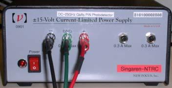 Figure 9: Current-Limited Power Supply The Current-Limited power supply in Figure 9 was used to supply positive and negative voltage to the photo detector.