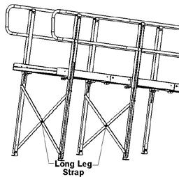 4.6 Long Leg Supports (ramps) Fig.4.16 Fig.4.17 Fig.4.18 4.6 Long Leg Support: Long Leg Supports are required on any ramp with a rise of 36 or greater.