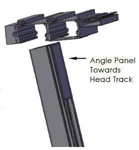 If sill allows interior installation (Flush Sill), start with the exterior panel first, use vacuum cups to hold and raise the panel up holding at an angle and insert the top of the panel into the