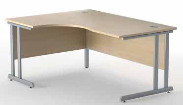 FAX 020 824 762 Cantilever Desk OPTIMUS DESKING The range comes with a 2mm top, a 2mm edging and a cantilever leg frame manufactured from 0 by 2mm powder coated metal.