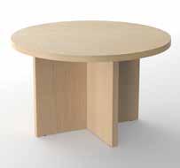 9 Trumpet Base Conference Tables The tables come with a 2mm top, a 2mm edging and a trumpet base. 18T1803 Circular Table 1000D x 740H 240.