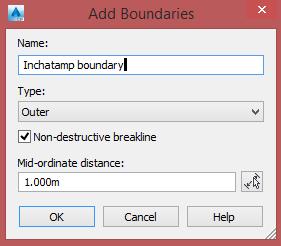 3. Right click the Boundary and click Add. The Add Boundaries dialog will appear as shown in the figure below. 4.