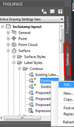 2. Right-click Existing Major Labels and select Edit to display the Label Style Composer dialog as