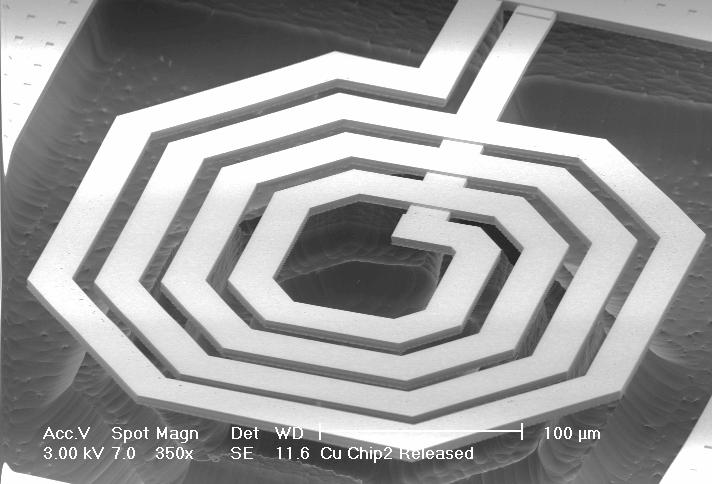 CMOS MEMS Structures Made from CMOS interconnect layers