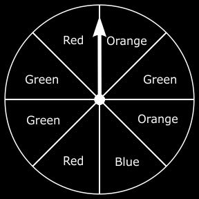 D. 44. Tim will spin the spinner below once. On which color is the spinner most likely to stop? A. orange B. blue C. red D. green 45. Mr. Jones sells apples at the farmers market.