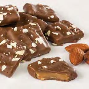 68 PECAN CARAMEL CLUSTERS Chocolate con nueces