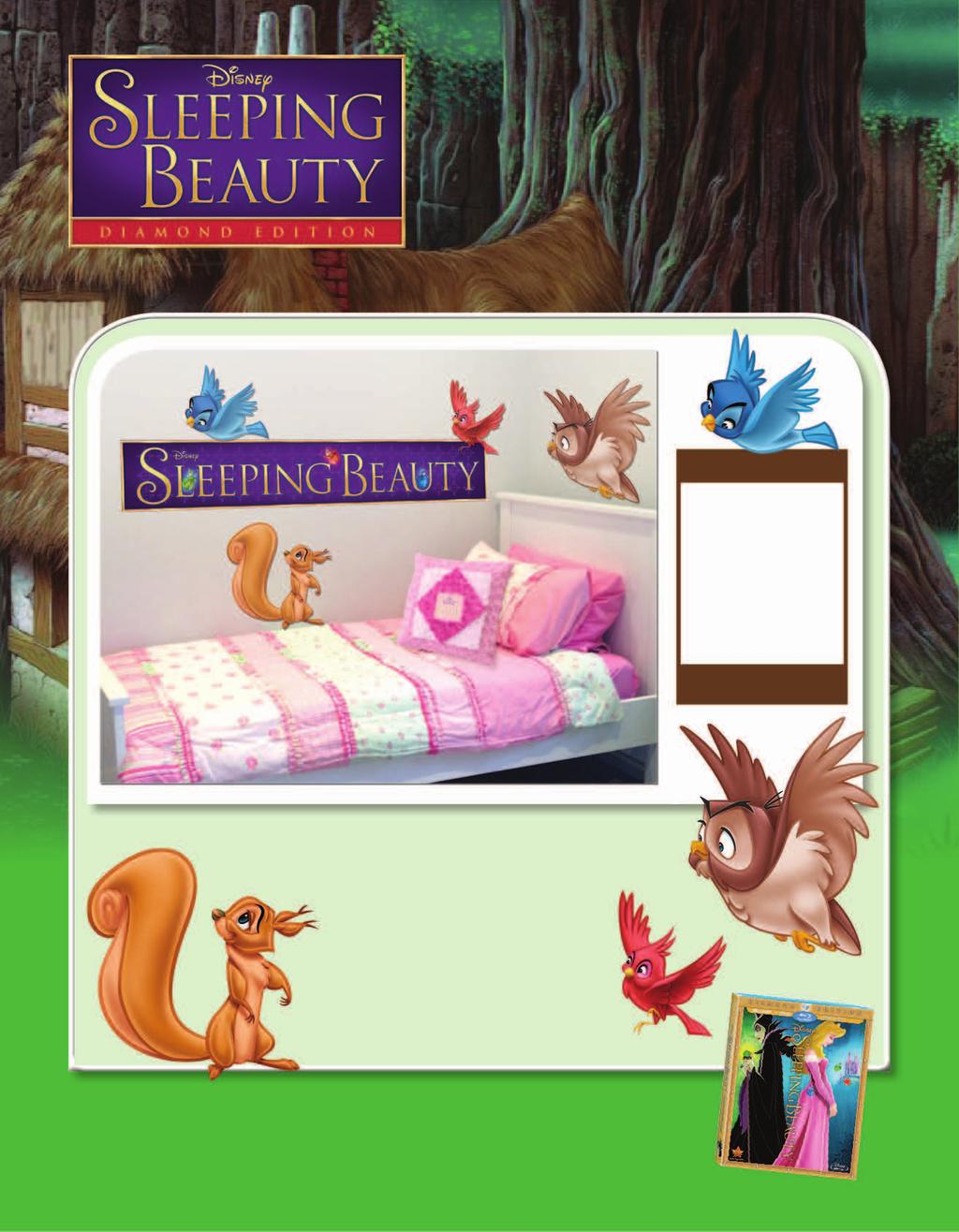 FORREST FRIENDS BEDROOM DECALS Enchant your bedroom with Princess Aurora s Forrest Friends! YOU WILL NEED: Home laser or inkjet printer. Full page (8.