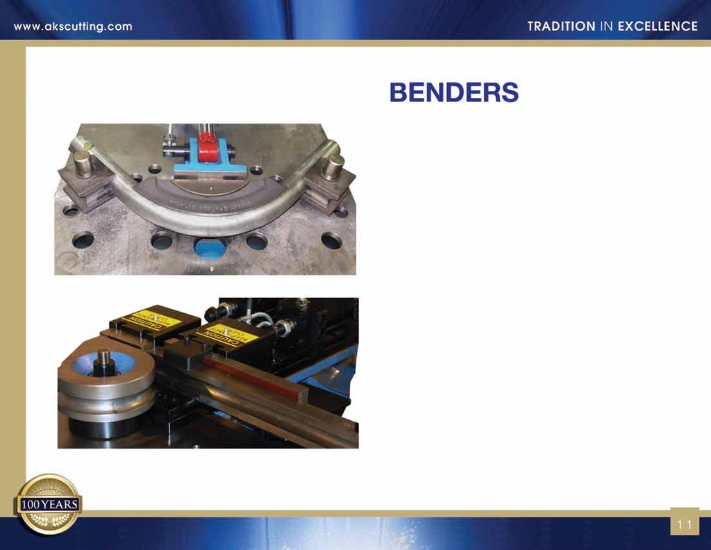 AKS also offers expertise in BENTEC Benders - hydraulic bending machines for both simple ram and rotary style bending, and CNC hydraulic rotary draw benders available for both mandrel and non-mandrel