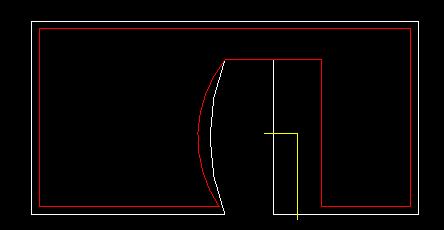 Bevel cut Image 45 The Red object is the top geometry, the white objects is the